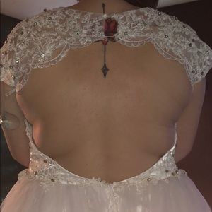 White size 14 custom made homecoming dress